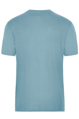 A light blue men's workwear T-shirt with short sleeves and a simple design. It features a logo on the back.