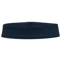 A navy blue hat band with a simple design. It features an elasticised style for a snug fit.