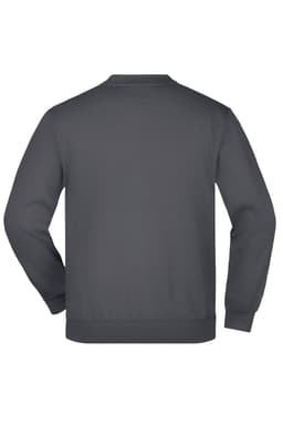 A grey Round Sweat Heavy Junior jumper featuring a simple design with a logo on the back.