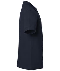 A navy blue Classic Polo Junior shirt displayed from the side, featuring short sleeves and a collar.