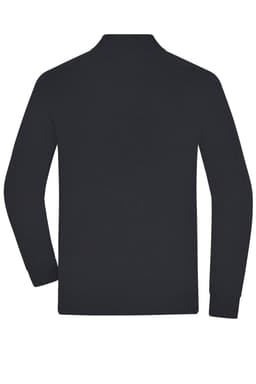A dark grey men's half-zip jumper with long sleeves and a collar. The back view is shown, featuring a logo.