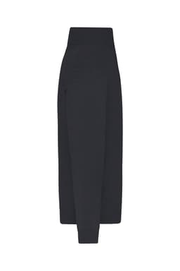 A black men's zip cardigan featuring a high collar and a zipper, with a simple design and slight texture.