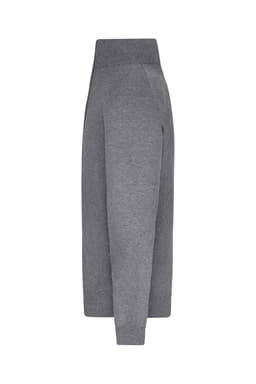 A grey zip cardigan featuring a contemporary design and a fitted silhouette. Includes a logo on the garment.