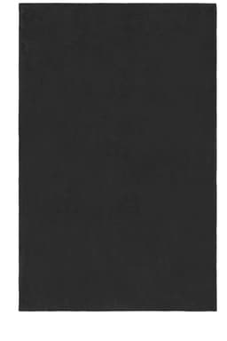 A black microfibre fleece blanket XL, featuring a soft texture and simple design. It has a logo on one side.