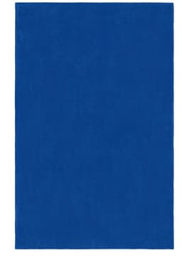 A blue microfibre fleece blanket XL, soft and plush, suitable for home use. It features a branding logo.