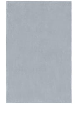 A soft, light grey microfibre fleece blanket XL laid flat. Features a smooth texture and has a logo.