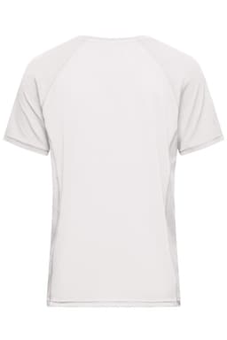 A men's sports T-shirt in light grey, featuring a classic crew neck and short sleeves, with a logo on the back.