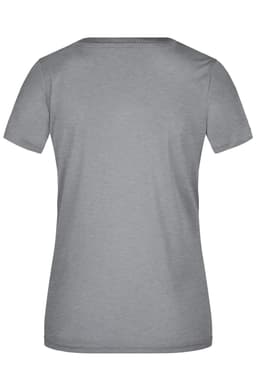 A grey Ladies Active-V T-shirt featuring a standard crew neck and short sleeves. It has a logo on the back.