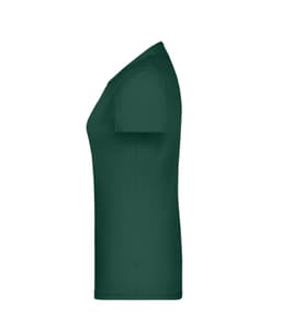 A green women's T-Shirt with short sleeves and a fitted design. It features a logo on the side.