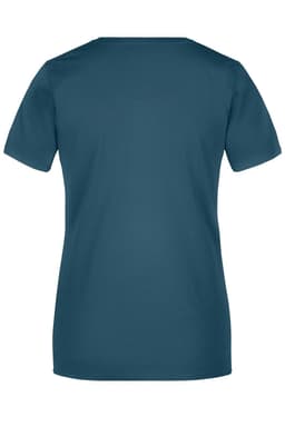 A teal Ladies Basic-T shirt with short sleeves and a standard fit, featuring a plain back and no visible graphics.