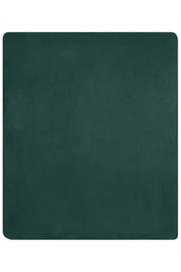 A dark green bonded fleece blanket featuring a smooth texture, ideal for home use.