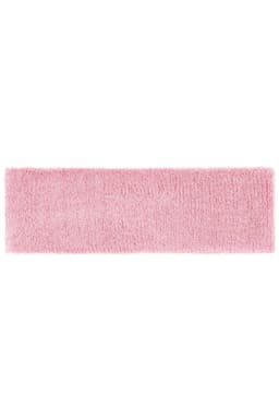A pink Terry Headband displayed flat, featuring a textured surface and subtle branding.