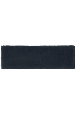 A dark navy Terry Headband with a soft, textured surface and a simple design. It features a logo.