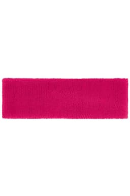 A pink Terry headband featuring a soft, textured material, designed for headwear. It includes a logo.
