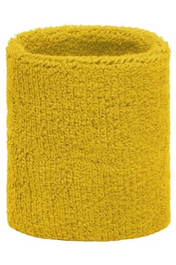 A yellow Terry Wristband with a textured, plush surface, suitable for headwear or accessories.