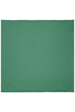 A green Heather Summer Loop-Scarf displayed flat. The item features a simple, solid design and has a logo.