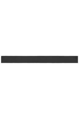 A black ribbon for promotional use, featuring a simple, flat design with a logo.