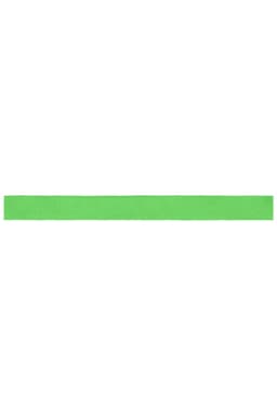 A green promotional ribbon with a smooth texture, suitable for various decorative uses.