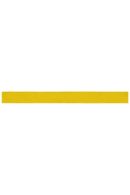 A yellow ribbon for promotional use, featuring a plain design and a branding logo.