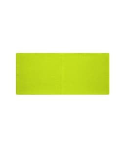 A bright lime green headband made from bio cotton, featuring a seamless design and a simple, solid colour.