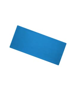 A bio cotton headband in a vibrant blue colour, with a plain design and a logo.