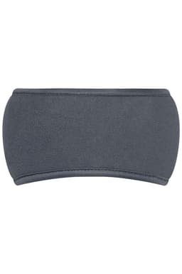 A grey Thinsulate™ headband with a smooth, rounded design and a soft texture. It features a logo.