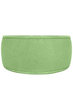 A green headband made from Thinsulate™ material, featuring a smooth, soft texture and no visible logos.