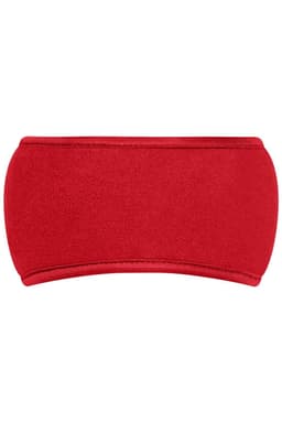 A red Thinsulate™ headband with a soft, fleece texture and a simple design. Features a logo on the side.