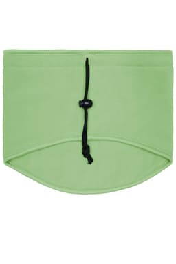A green Thinsulate™ neckwarmer featuring an adjustable drawstring for a secure fit.