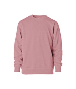 A crew sweatshirt in a soft pink colour with long sleeves and a round neckline. It includes a logo.