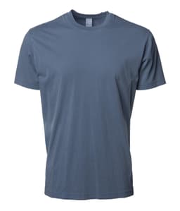 A premium pigment dye T-shirt in a soft blue colour, featuring a crew neck and short sleeves.