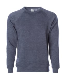 A unisex crew sweatshirt in a dark grey blend, featuring a classic crew neckline and ribbed cuffs.