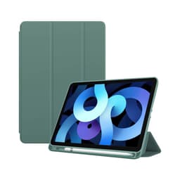 A green Rover Folio iPad case displayed with a tablet showing an abstract blue and purple design on the screen.
