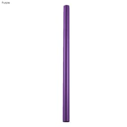 A purple stainless steel drinking straw, measuring 12mm x 215mm, featuring a logo.