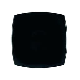A compact mirror in a sleek black case with a shiny finish and a subtle logo on the surface.