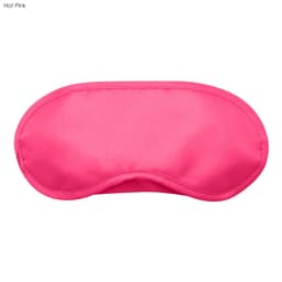 A hot pink sleep eye mask featuring a soft texture, designed to block out light for better sleep.