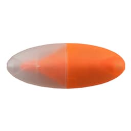 An orange and clear mini highlighter with a smooth, oval shape and a removable cap.