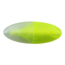 A mini highlighter in a bright yellow colour with a transparent cap, featuring a logo.