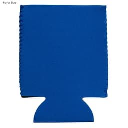 A royal blue neoprene stubby cooler with a fitted base and clean, simple design, featuring a logo.