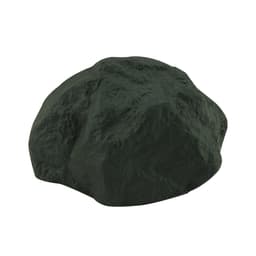 A dark green stress rock with a textured surface, resembling a natural stone.