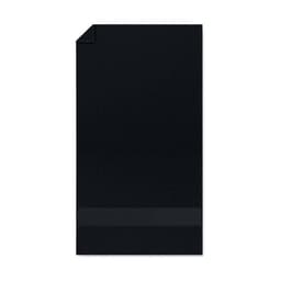 A black promotional product with a smooth texture, featuring a subtle blank band at the bottom. It has a logo.