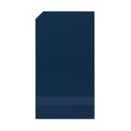 A navy blue drink bottle with a sleek design and a logo.