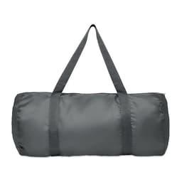 A grey duffel bag with two sturdy straps for easy carrying. It features a smooth, rounded design.
