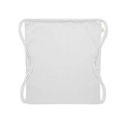 A reusable grey shopping bag with adjustable handles and a simple design. It features a small logo tag.