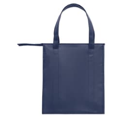 A navy blue tote bag with two vertical handles and a flat design. Features a simple, unbranded appearance.