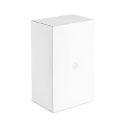 A white packaging box with a simple logo on the front. The box has a rectangular shape and clean design.