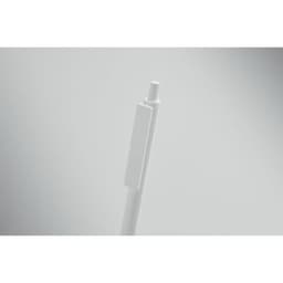 A drink bottle in sleek white, featuring a minimalistic design and a small logo.
