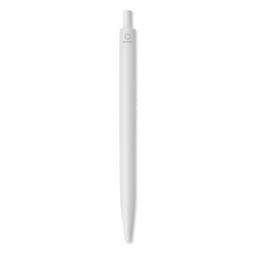 A drink bottle in sleek white design with a narrow spout and a logo near the top.