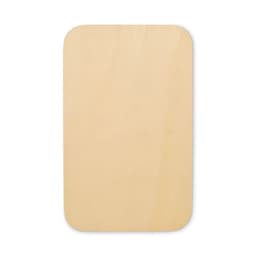 A wooden board with a smooth, natural finish and rounded edges. It has a light, beige colour.