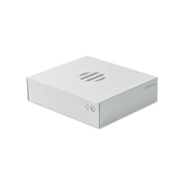 A white box with a simple design and a logo on top. The box is rectangular and appears sturdy.